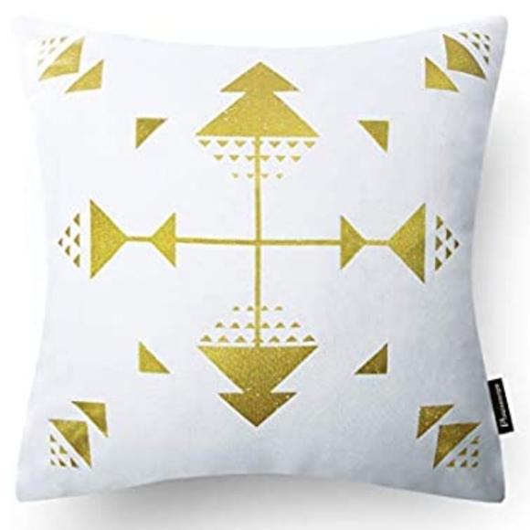 no known brand Accents Set Of 4 0 Cotton Gold Geometric Pillow